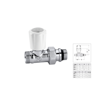 VALVOLA DRITTA TERMOSTATIZZABILE 3/8 M