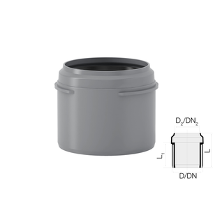 VALSIR BICCHIERE DI AUMENTO A INNESTO DN 40/50 